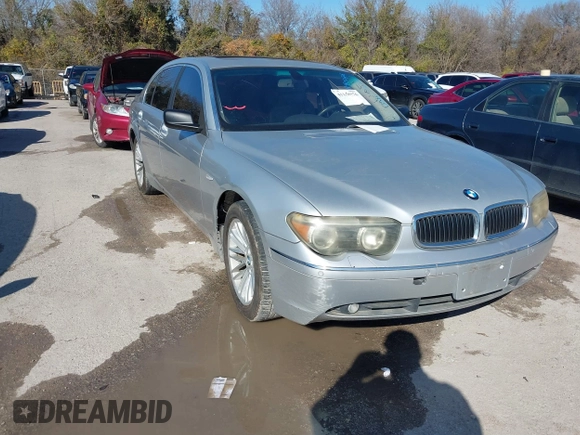 2003 BMW 7 Series 745Li with VIN WBAGN63403DR16026, listed as a IAAI auction lot 41140076 with Not Provided miles and . Bid and sale history available at DreamBid. Image 1.