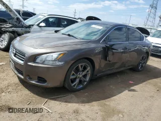 2014 Nissan Maxima S with VIN 1N4AA5APXEC440216, listed as a Copart auction lot 51890135 with 120,179 mi miles and Salvage Title. Bid and sale history available at DreamBid. Image 1.