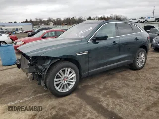 2018 Jaguar F-Pace 25t Prestige with VIN SADCK2FX8JA278944, listed as a Copart auction lot 47585005 with 64,672 mi miles and Salvage Title. Bid and sale history available at DreamBid. Image 1.