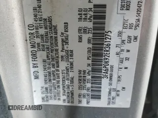 2014 Ford Fusion Titanium with VIN 3FA6P0K92ER361275, listed as a Copart auction lot 87653155 with 157,672 mi miles and Non Repairable. Bid and sale history available at carsss.com. Image 12.
