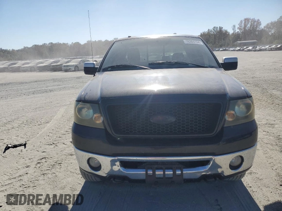 2006 Ford F-150 XLT with VIN 1FTPX14V76NB55467, listed as a Copart auction lot 76384134 with 195,850 mi miles and Salvage Title. Bid and sale history available at carsss.com. Image 5.