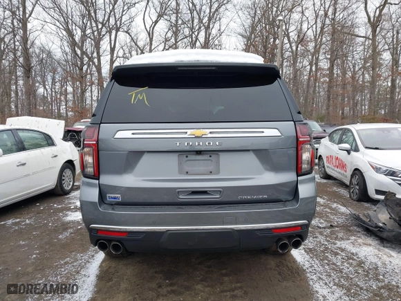 2022 Chevrolet Tahoe Premier with VIN 1GNSKSKD6NR145066, listed as a IAAI auction lot 41338354 with 82,694 mi miles. Bid and sale history available at carsss.com. Image 17.