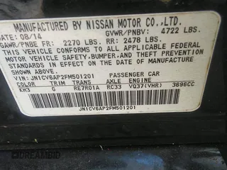 2015 Infiniti Q40 with VIN JN1CV6AP2FM501201, listed as a IAAI auction lot 42139939 with 188,168 mi miles. Bid and sale history available at carsss.com. Image 9.