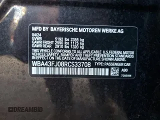 2024 BMW 5 Series 530i with VIN WBA43FJ08RCS33708, listed as a Copart auction lot 44821475 with 6,292 mi miles and Clean Title. Bid and sale history available at carsss.com. Image 12.