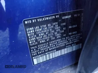 2021 Volkswagen ID.4 Pro S z VIN WVGKMPE27MP058308, wystawiony jako Copart lot #49283695 z przebiegiem Nie podano mil oraz Szkoda całkowita • Salvage title. Historia ofert i sprzedaży dostępna na DreamBid. Obrazek 13.