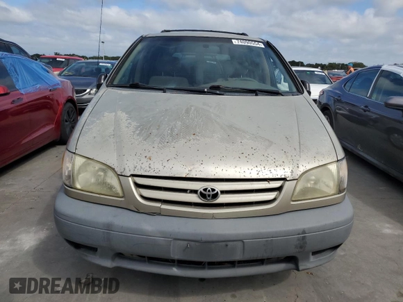 2002 Toyota Sienna CE with VIN 4T3ZF19C12U455513, listed as a Copart auction lot 74090554 with 0 mi miles and Salvage Title. Bid and sale history available at carsss.com. Image 5.