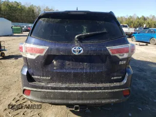 2016 Toyota Highlander Hybrid Limited with VIN 5TDDCRFH4GS017367, listed as a Copart auction lot 46501335 with 55,863 mi miles and Salvage Title. Bid and sale history available at carsss.com. Image 6.