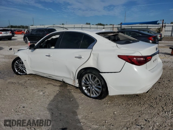 2019 Infiniti Q50 3.0t LUXE with VIN JN1EV7APXKM514609, listed as a Copart auction lot 87256034 with 93,253 mi miles and Non Repairable. Bid and sale history available at carsss.com. Image 2.