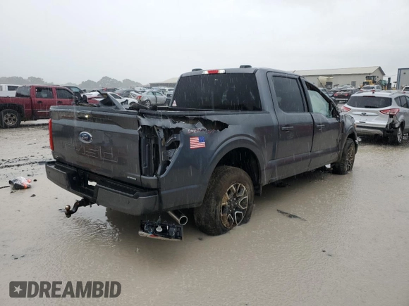2023 Ford F-150 XL with VIN 1FTFW1E86PFA65505, listed as a Copart auction lot 60644385 with 6,959 mi miles and Salvage title. Bid and sale history available at DreamBid. Image 3.
