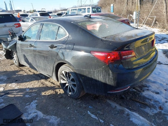2015 Acura TLX Tech with VIN 19UUB1F56FA001033, listed as a IAAI auction lot 41367026 with 91701 miles. Bid and sale history available at carsss.com. Image 3.
