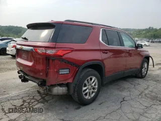 2019 Chevrolet Traverse LT Cloth z VIN 1GNEVGKW8KJ233307, wystawiony jako Copart lot #59176445 z przebiegiem 82 629 mil mil oraz Szkoda całkowita • Salvage title. Historia ofert i sprzedaży dostępna na DreamBid. Obrazek 3.