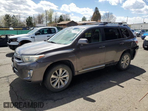 2013 Toyota Highlander Limited with VIN JTEDC3EHXD2012770, listed as a Copart auction lot 54064335 with 112,821 mi miles and Salvage title. Bid and sale history available at DreamBid. Image 1.