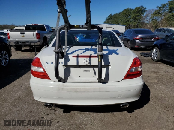2008 Mercedes-Benz SLK 280 with VIN WDBWK54F48F186729, listed as a Copart auction lot 49432735 with 92,307 mi miles and Salvage title. Bid and sale history available at DreamBid. Image 6.