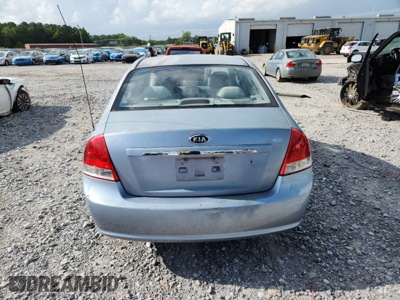2007 Kia Spectra EX with VIN KNAFE121075394066, listed as a Copart auction lot 63238165 with 234,287 mi miles and Salvage title. Bid and sale history available at DreamBid. Image 6.