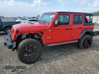 2020 Jeep Wrangler Unlimited Sport S with VIN 1C4HJXDN2LW114016, listed as a Copart auction lot 55184285 with 134,001 mi miles and Salvage title. Bid and sale history available at DreamBid. Image 1.