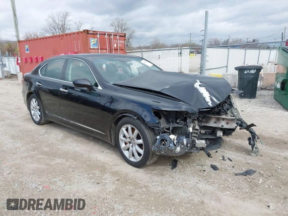 2007 Lexus LS 460 with VIN JTHBL46F075030940, listed as a IAAI auction lot 41962434 with 107,449 mi miles and . Bid and sale history available at DreamBid. Image 1.