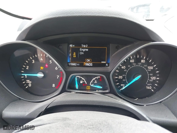 2017 Ford Escape S with VIN 1FMCU0F78HUB51156, listed as a IAAI auction lot 41845673 with 178,982 mi miles. Bid and sale history available at carsss.com. Image 7.