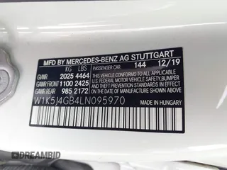 2020 Mercedes-Benz CLA with VIN W1K5J4GB4LN095970, listed as a IAAI auction lot 41472507 with 69,971 mi miles. Bid and sale history available at carsss.com. Image 9.
