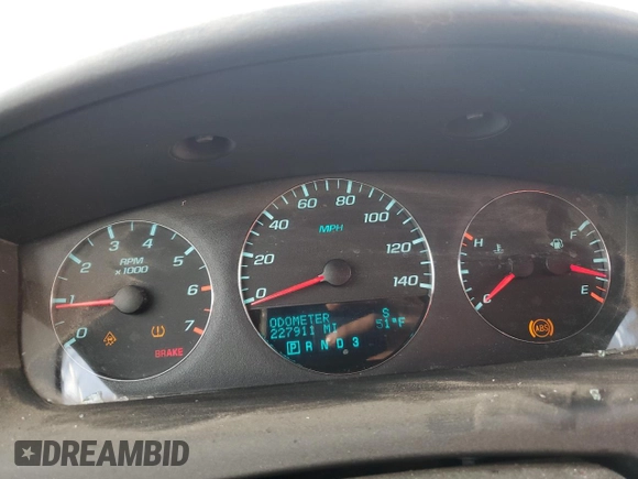 2010 Chevrolet Impala LT with VIN 2G1WB5EK6A1215117, listed as a Copart auction lot 54218115 with 227,911 mi miles and Clean Title. Bid and sale history available at DreamBid. Image 9.