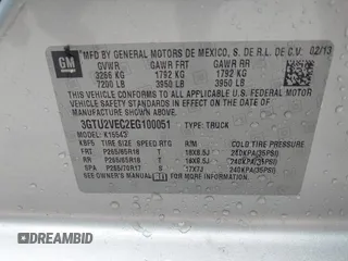 2014 GMC Sierra 1500 SLT with VIN 3GTU2VEC2EG100051, listed as a IAAI auction lot 40363924 with 149,636 mi miles and . Bid and sale history available at DreamBid. Image 9.