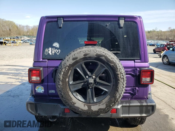 2023 Jeep Wrangler Sahara с VIN 1C4HJXEN9PW589084, выставлен на аукционе Copart как лот 54208125 с пробегом 48 943 миль миль и Списание • Salvage title. История ставок и продаж доступна на DreamBid. Изображение 6.