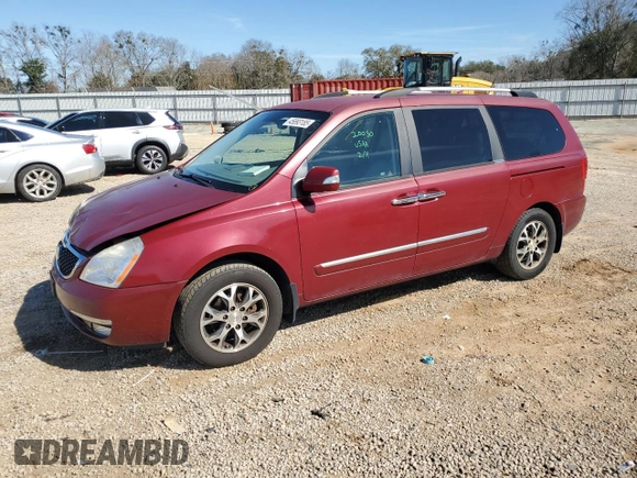 2014 Kia Sedona EX with VIN KNDMH4C75E6588878, listed as a Copart auction lot 45893185 with 109,464 mi miles and Salvage Title. Bid and sale history available at carsss.com. Image 1.