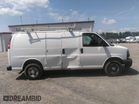 2019 Chevrolet Express Cargo with VIN 1GCWGAFPXK1240332, listed as a IAAI auction lot 42846352 with 99,506 mi miles and . Bid and sale history available at DreamBid. Image 13.