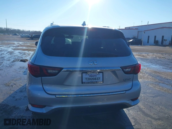 2019 Infiniti QX60 LUXE with VIN 5N1DL0MN3KC568514, listed as a IAAI auction lot 41308997 with 96,807 mi miles. Bid and sale history available at carsss.com. Image 16.