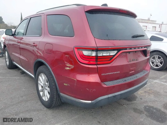 2015 Dodge Durango SXT with VIN 1C4RDHAG7FC888355, listed as a IAAI auction lot 41667032 with NaN miles. Bid and sale history available at carsss.com. Image 3.