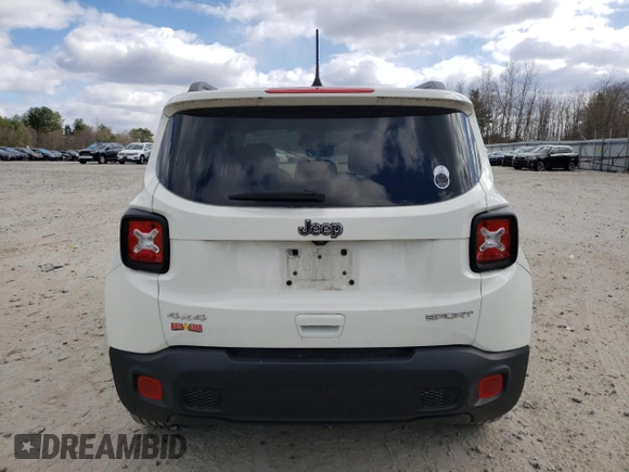 2022 Jeep Renegade Sport with VIN ZACNJDA19NPN67792, listed as a Copart auction lot 43924905 with 28,652 mi miles and Salvage title. Bid and sale history available at DreamBid. Image 6.