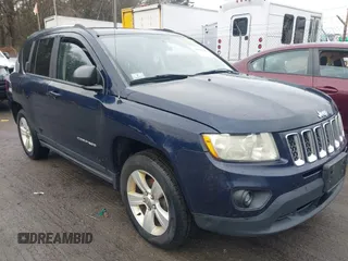 2013 Jeep Compass Latitude with VIN 1C4NJDEB5DD218146, listed as a IAAI auction lot 41849048 with 161,854 mi miles. Bid and sale history available at carsss.com. Image 1.
