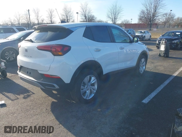 2024 Buick Encore GX Preferred with VIN KL4AMCSL1RB196043, listed as a IAAI auction lot 41131649 with 7,122 mi miles and . Bid and sale history available at DreamBid. Image 4.