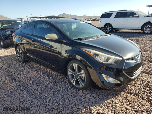 2014 Hyundai Elantra Coupe with VIN KMHDH6AH2EU029402, listed as a Copart auction lot 73036614 with 106,749 mi miles and Salvage Title. Bid and sale history available at carsss.com. Image 4.