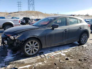 2017 Mazda 3 Touring с VIN JM1BN1L33H1135629, выставлен на аукционе Copart как лот 45057325 с пробегом 108 472 миль миль и Списание • Salvage title. История ставок и продаж доступна на DreamBid. Изображение 1.