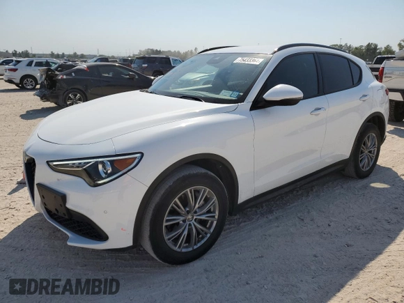 2022 Alfa Romeo Stelvio Sprint z VIN ZASPAKAN4N7D37259, wystawiony jako Copart lot #75433364 z przebiegiem 36 461 mil mil oraz Szkoda całkowita • Salvage title. Historia ofert i sprzedaży dostępna na DreamBid. Obrazek 1.