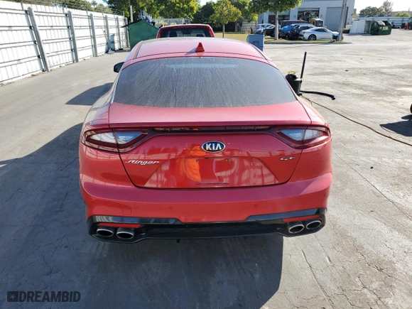 2018 Kia Stinger GT1 with VIN KNAE45LCXJ6018515, listed as a Copart auction lot 81288954 with 64,965 mi miles and Salvage Title. Bid and sale history available at carsss.com. Image 6.