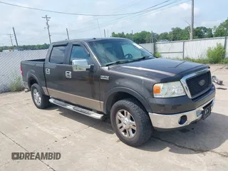 2006 Ford F-150 XLT with VIN 1FTPW14V76KD97454, listed as a IAAI auction lot 42523220 with 196,007 mi miles and . Bid and sale history available at DreamBid. Image 1.