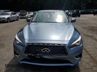 2019 Infiniti Q50 Luxe with VIN JN1EV7AP1KM510058, listed as a Copart auction lot 58036965 with 53,779 mi miles and Salvage title. Bid and sale history available at DreamBid. Image 5.