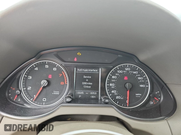 2011 Audi Q5 Premium Plus with VIN WA1LFAFP6BA099257, listed as a Copart auction lot 58129895 with 120,245 mi miles and Salvage title. Bid and sale history available at DreamBid. Image 9.