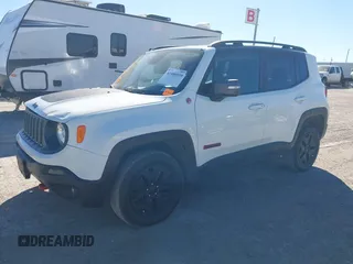 2018 Jeep Renegade Trailhawk with VIN ZACCJBCB1JPH28490, listed as a IAAI auction lot 41406910 with 76,003 mi miles. Bid and sale history available at carsss.com. Image 17.