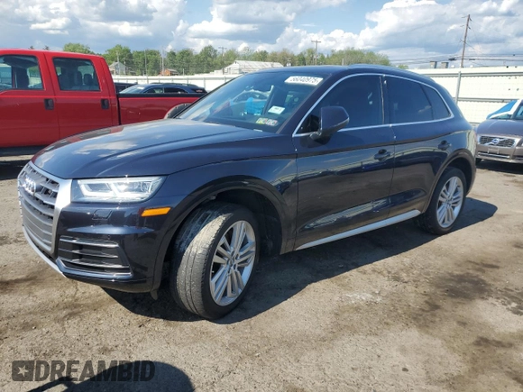 2018 Audi Q5 Premium Plus z VIN WA1BNAFY7J2165573, wystawiony jako Copart lot #56040975 z przebiegiem 75 330 mil mil oraz Szkoda całkowita • Salvage title. Historia ofert i sprzedaży dostępna na DreamBid. Obrazek 1.