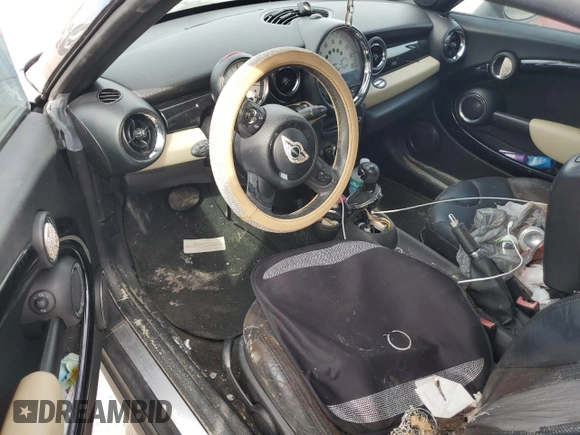 2012 MINI Cooper Coupe with VIN WMWSX1C53CT163646, listed as a Copart auction lot 74627484 with 0 mi miles and Salvage Title. Bid and sale history available at carsss.com. Image 8.