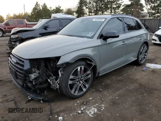 2019 Audi SQ5 Premium Plus with VIN WA1B4AFY5K2047400, listed as a Copart auction lot 46266904 with 24,304 mi miles and . Bid and sale history available at DreamBid. Image 1.