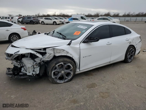 2021 Chevrolet Malibu LT with VIN 1G1ZD5ST0MF024987, listed as a Copart auction lot 44117615 with 83,206 mi miles and Salvage Title. Bid and sale history available at carsss.com. Image 1.