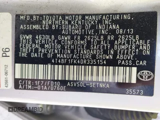 2013 Toyota Camry L with VIN 4T4BF1FK4DR335154, listed as a IAAI auction lot 41969320 with 275,733 mi miles. Bid and sale history available at carsss.com. Image 9.