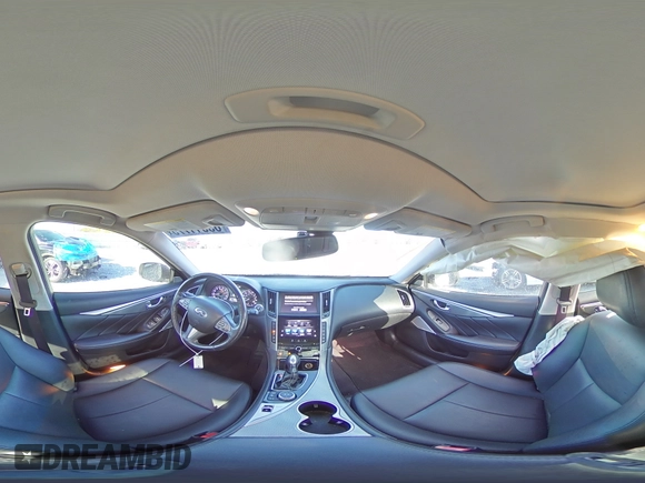 2017 Infiniti Q50 Premium with VIN JN1EV7AR0HM831261, listed as a Copart auction lot 63511775 with 79,484 mi miles and Salvage title. Bid and sale history available at DreamBid. Image 14.