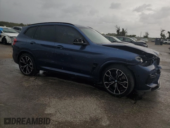 2020 BMW X3 M Competition with VIN 5YMTS0C06LLT11106, listed as a Copart auction lot 72803964 with 49,679 mi miles and Salvage Title. Bid and sale history available at carsss.com. Image 4.