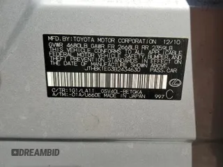 2011 Lexus ES 330 with VIN JTHBK1EG3B2434630, listed as a Copart auction lot 52795915 with 133,426 mi miles and Salvage Title. Bid and sale history available at DreamBid. Image 14.