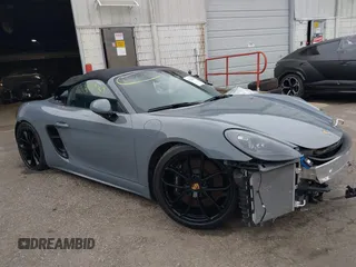 2023 Porsche 718 Spyder with VIN WP0CC2A83PS222034, listed as a IAAI auction lot 41222380 with 5,932 mi miles and . Bid and sale history available at DreamBid. Image 1.