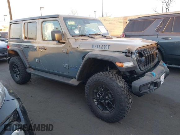 2024 Jeep Wrangler Sport S with VIN 1C4RJXN64RW337985, listed as a IAAI auction lot 41261982 with 1,845 mi miles and . Bid and sale history available at DreamBid. Image 1.